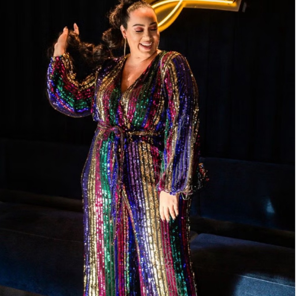 Multicolor Sequin Pantsuit